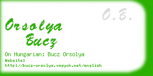 orsolya bucz business card